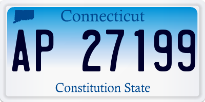 CT license plate AP27199