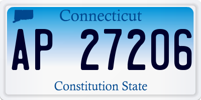 CT license plate AP27206