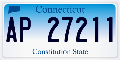 CT license plate AP27211