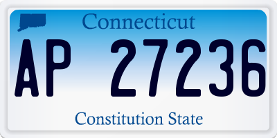 CT license plate AP27236