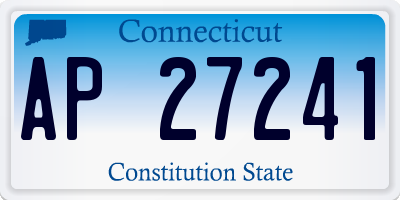 CT license plate AP27241