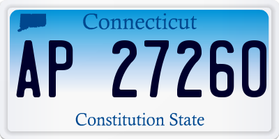 CT license plate AP27260