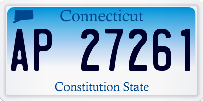 CT license plate AP27261