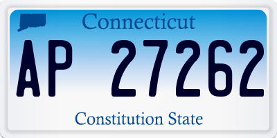 CT license plate AP27262