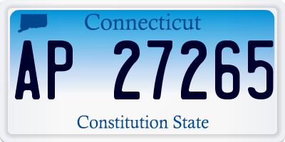 CT license plate AP27265