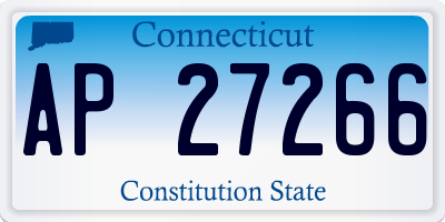 CT license plate AP27266