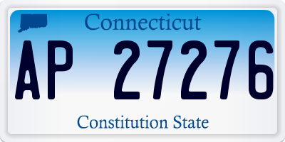 CT license plate AP27276