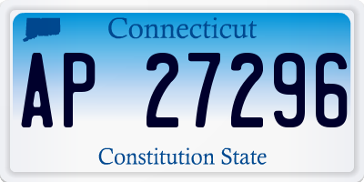CT license plate AP27296