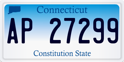 CT license plate AP27299