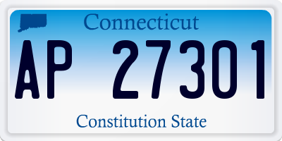 CT license plate AP27301