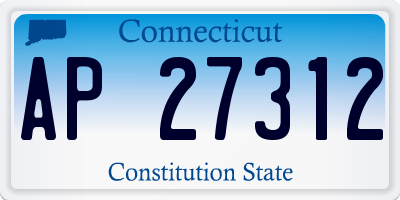 CT license plate AP27312
