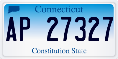 CT license plate AP27327
