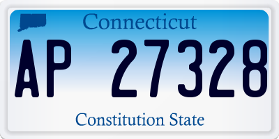 CT license plate AP27328