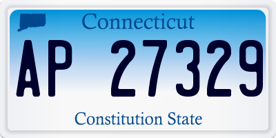 CT license plate AP27329