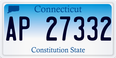 CT license plate AP27332