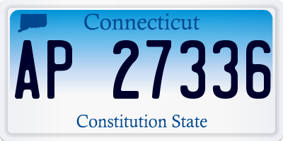 CT license plate AP27336