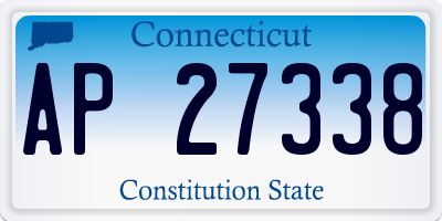 CT license plate AP27338