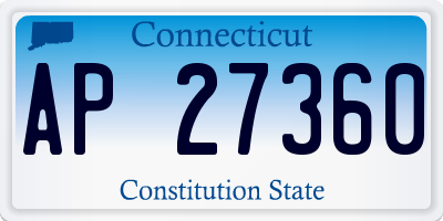 CT license plate AP27360