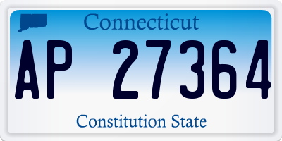 CT license plate AP27364