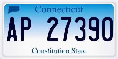 CT license plate AP27390