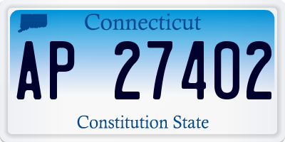 CT license plate AP27402