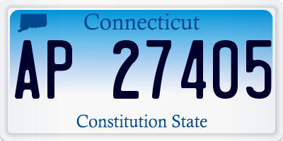 CT license plate AP27405