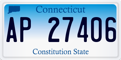 CT license plate AP27406