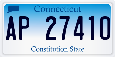 CT license plate AP27410