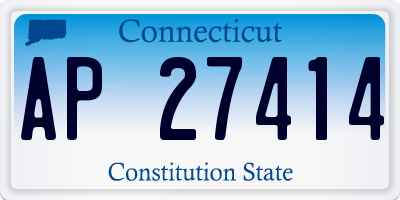CT license plate AP27414