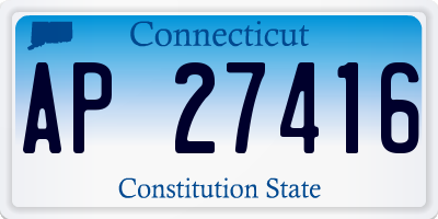CT license plate AP27416