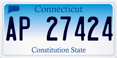 CT license plate AP27424