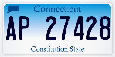 CT license plate AP27428