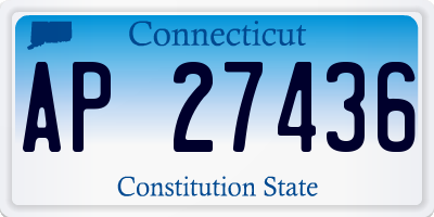 CT license plate AP27436