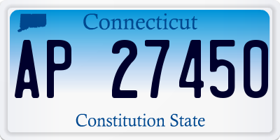 CT license plate AP27450
