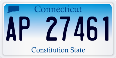 CT license plate AP27461