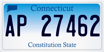 CT license plate AP27462