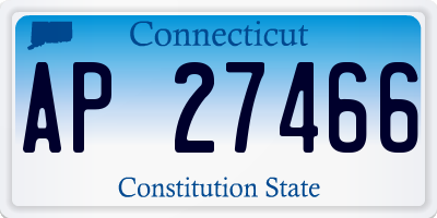 CT license plate AP27466