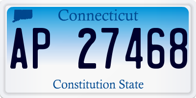 CT license plate AP27468