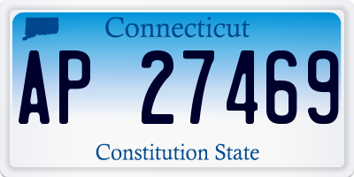 CT license plate AP27469