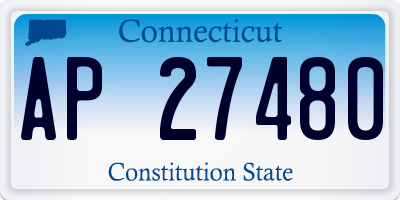 CT license plate AP27480