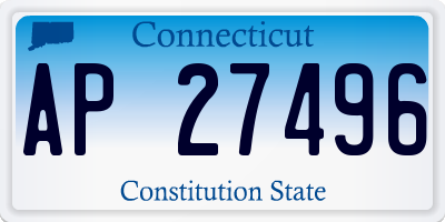 CT license plate AP27496