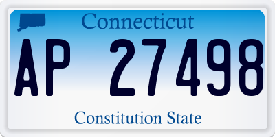CT license plate AP27498