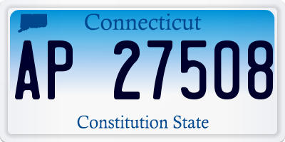CT license plate AP27508