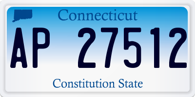 CT license plate AP27512