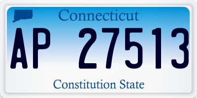 CT license plate AP27513