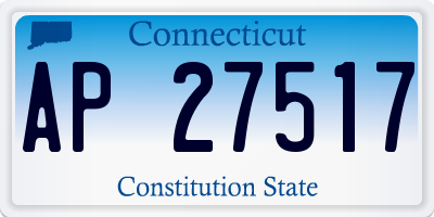 CT license plate AP27517