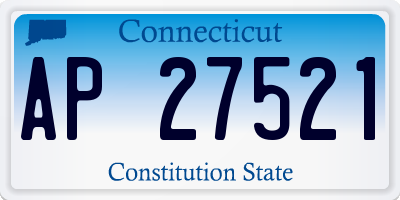 CT license plate AP27521