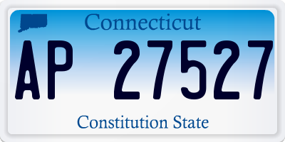 CT license plate AP27527