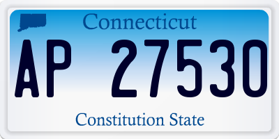 CT license plate AP27530