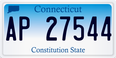 CT license plate AP27544